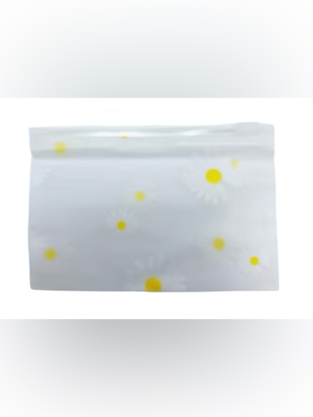 Daisy Print Frosted Zip Bags  - set of 10